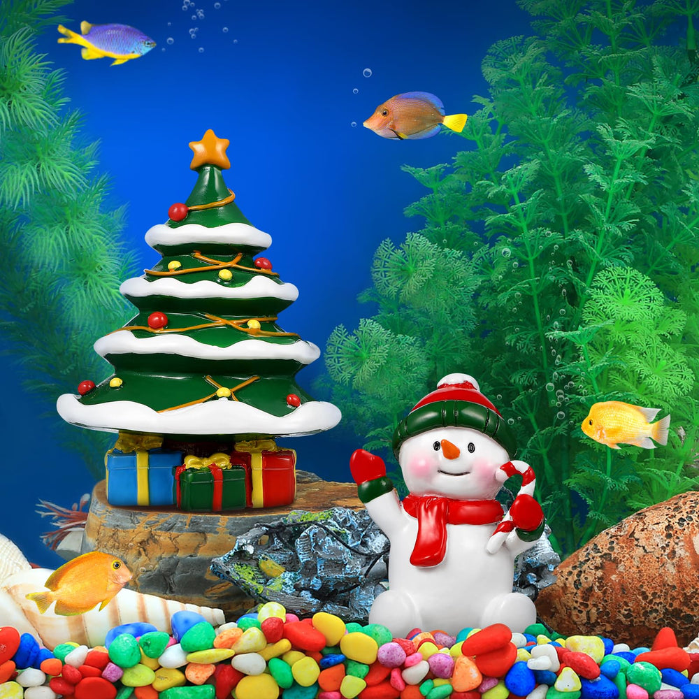 POPETPOP Christmas tank decor brightens desks with seasonal flair