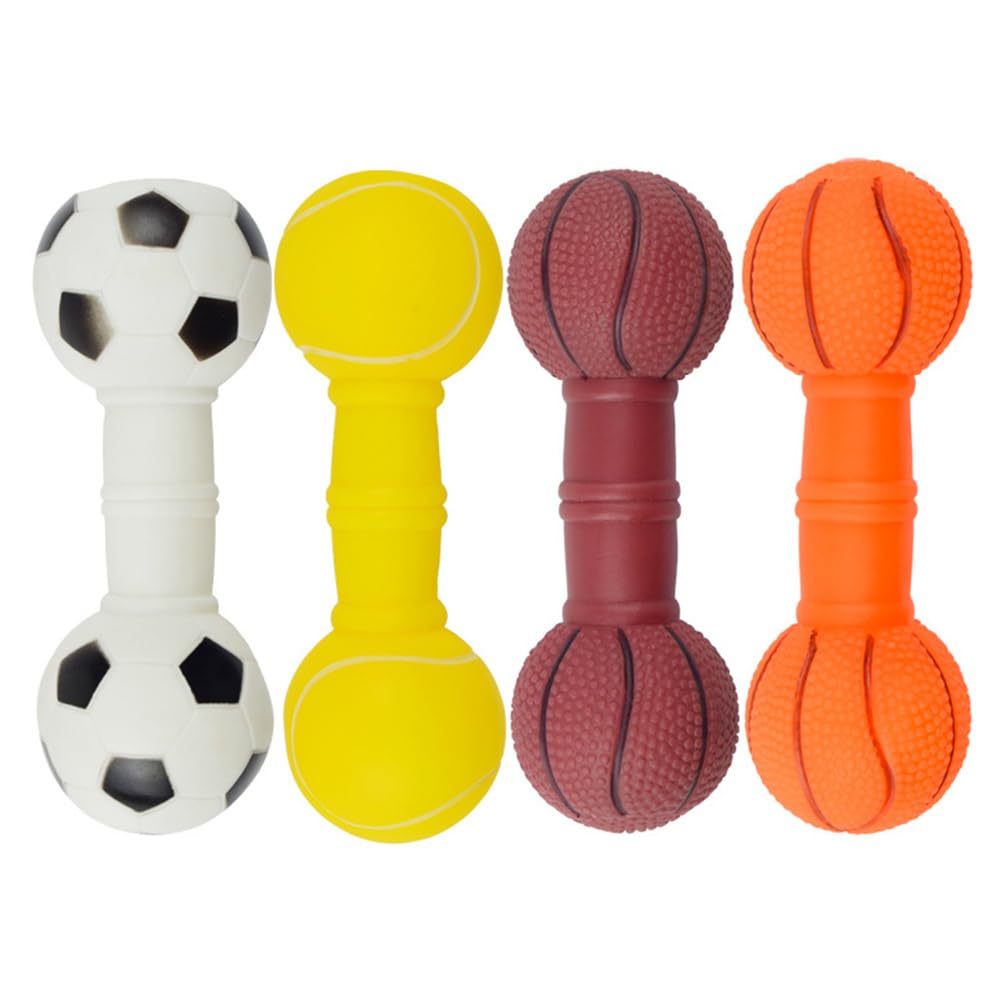 POPETPOP dog molar chew dumbbell toy aids teeth cleaning during gnawing sessions