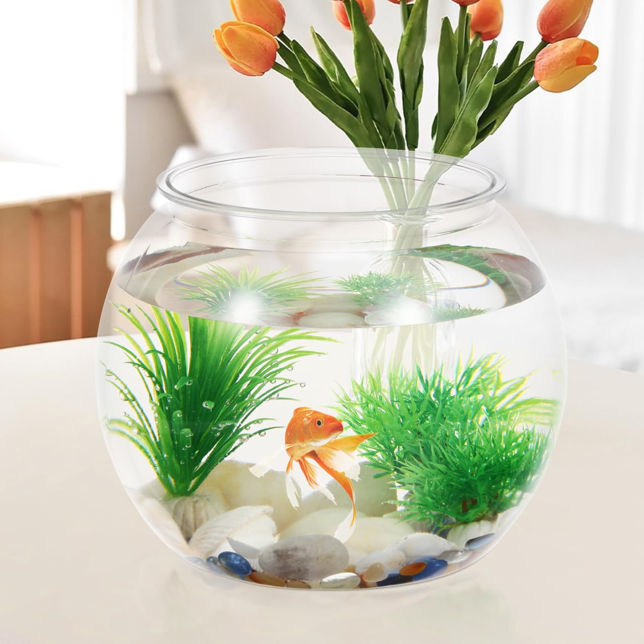 POPETPOP multi-functional fish bowl suitable for small aquatic setups