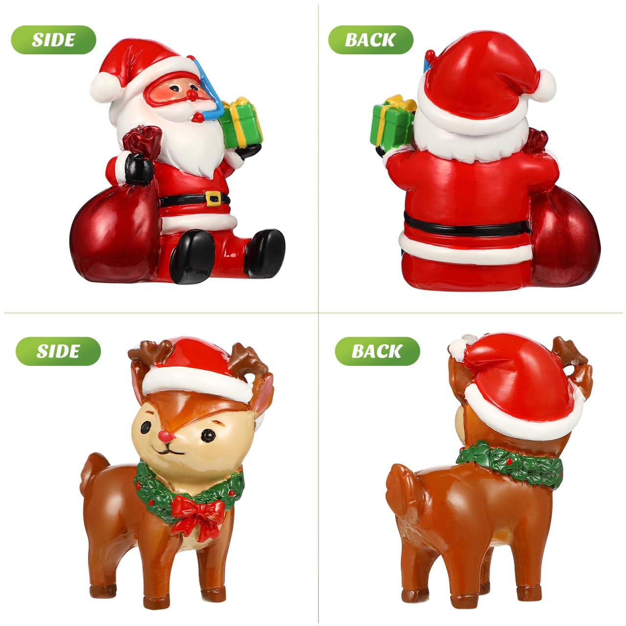 POPETPOP Resin Christmas fish tank ornament is safe for fish and easy to place.