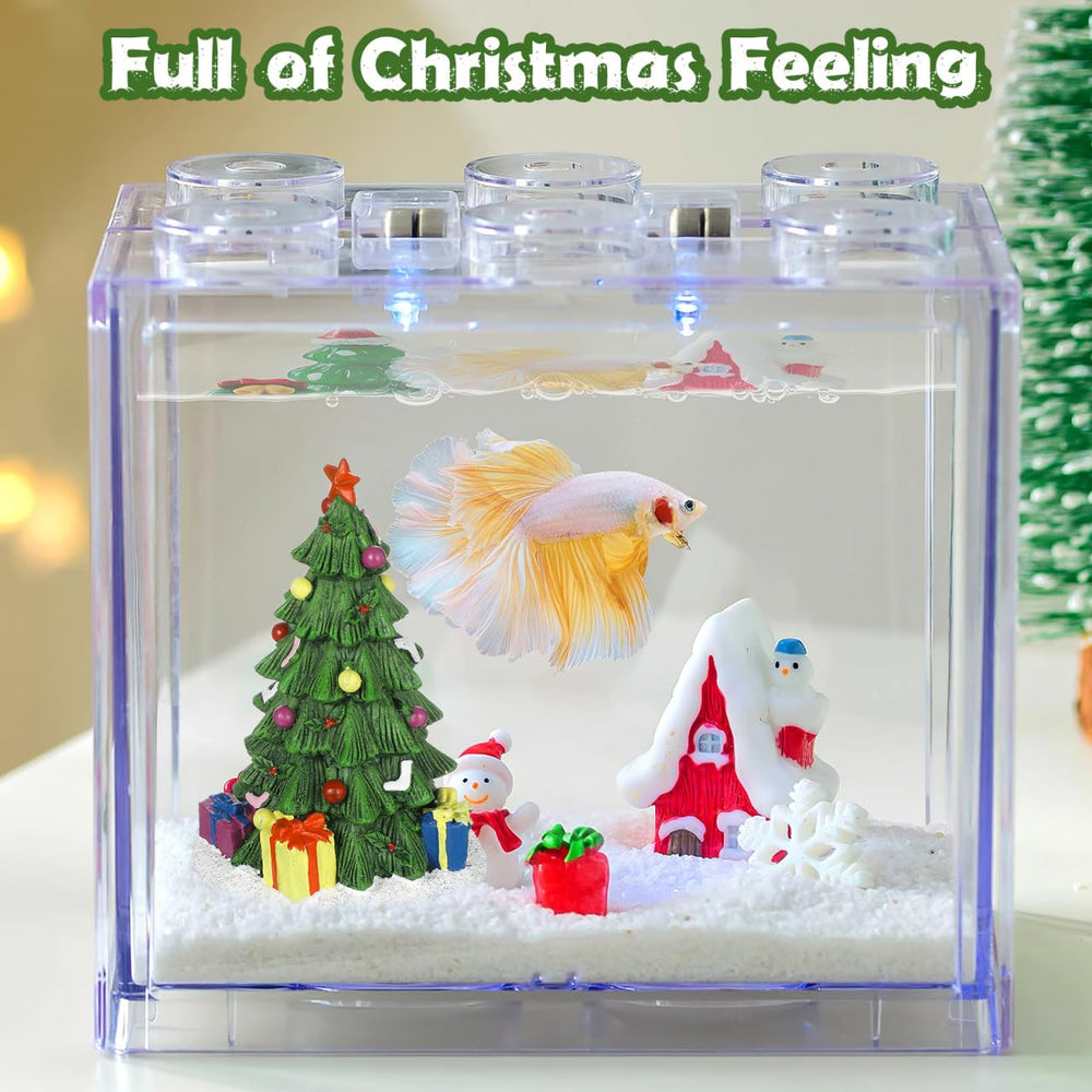 POPETPOP resin Christmas tree ornament for aquarium offers a festive focal point and grazing surfaces
