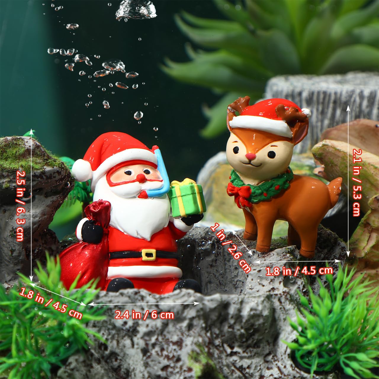 POPETPOP Tabletop Christmas decor for desks or mantels with bright accents.