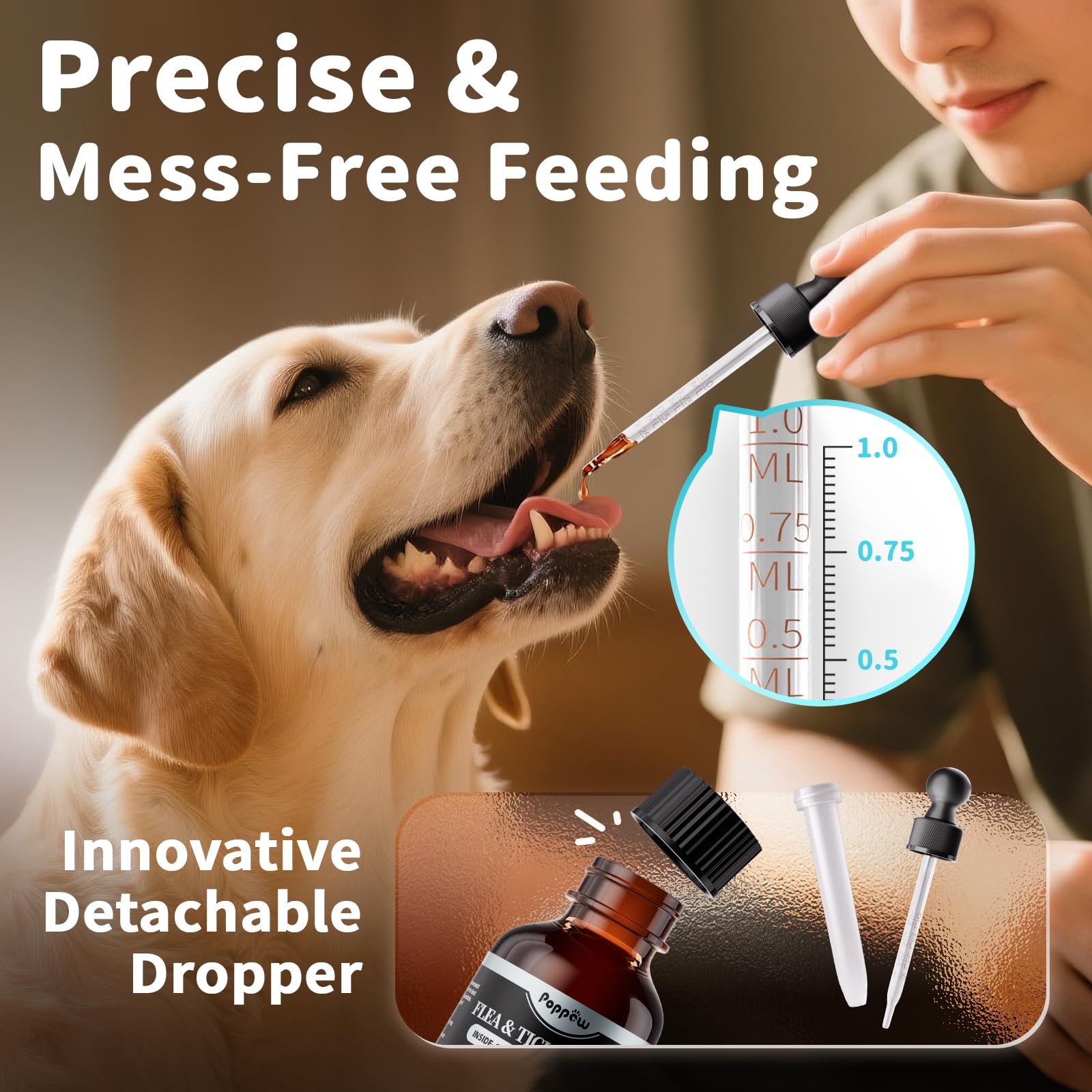 Poppaw beef flavor showing convenient feeding mix for dogs.