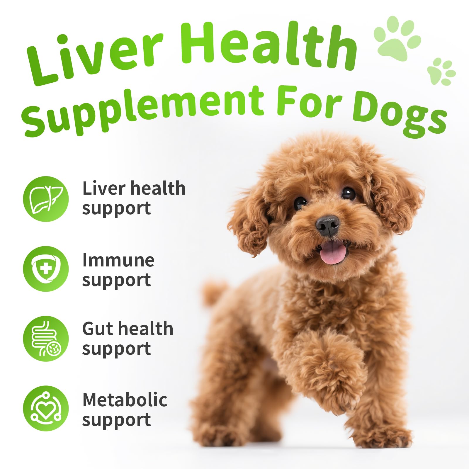 Poppaw liver support chews close-up shows soft texture and shape