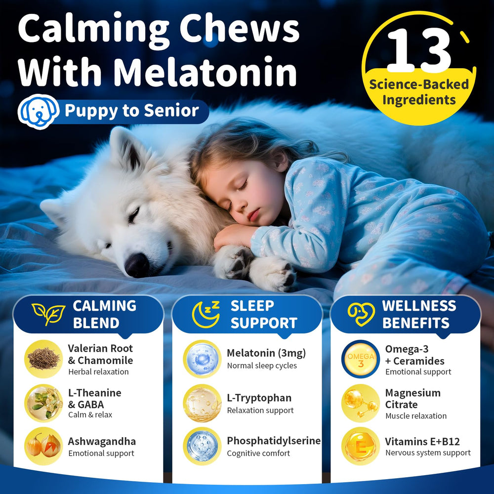 POPPAW dog melatonin chews close-up of bacon flavor for tasty nightly calm.