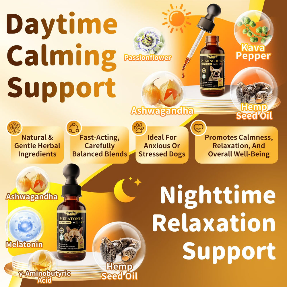 POPPAW valerian and ashwagandha herbal formula promoting calm.