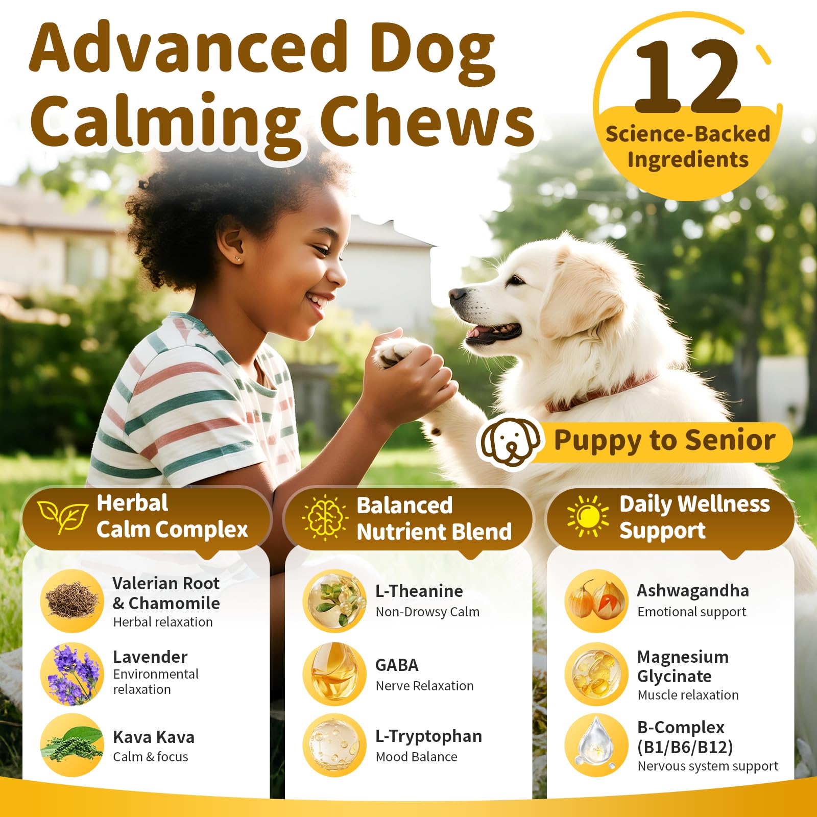 POPPAW Calming Chews soft bites closeup highlights bacon flavor for daily treats.