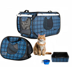 Porayhut pop-up large cat carrier exterior with full travel dimensions
