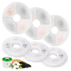 Porens 6-pack cat water fountain filters for clean, fresh-tasting water.