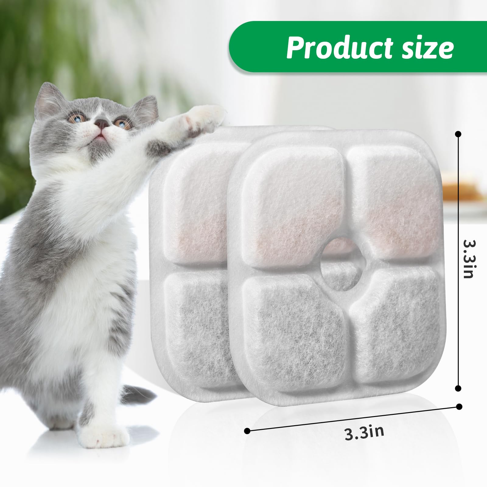 Porens activated carbon layer close-up, helps reduce odors and impurities