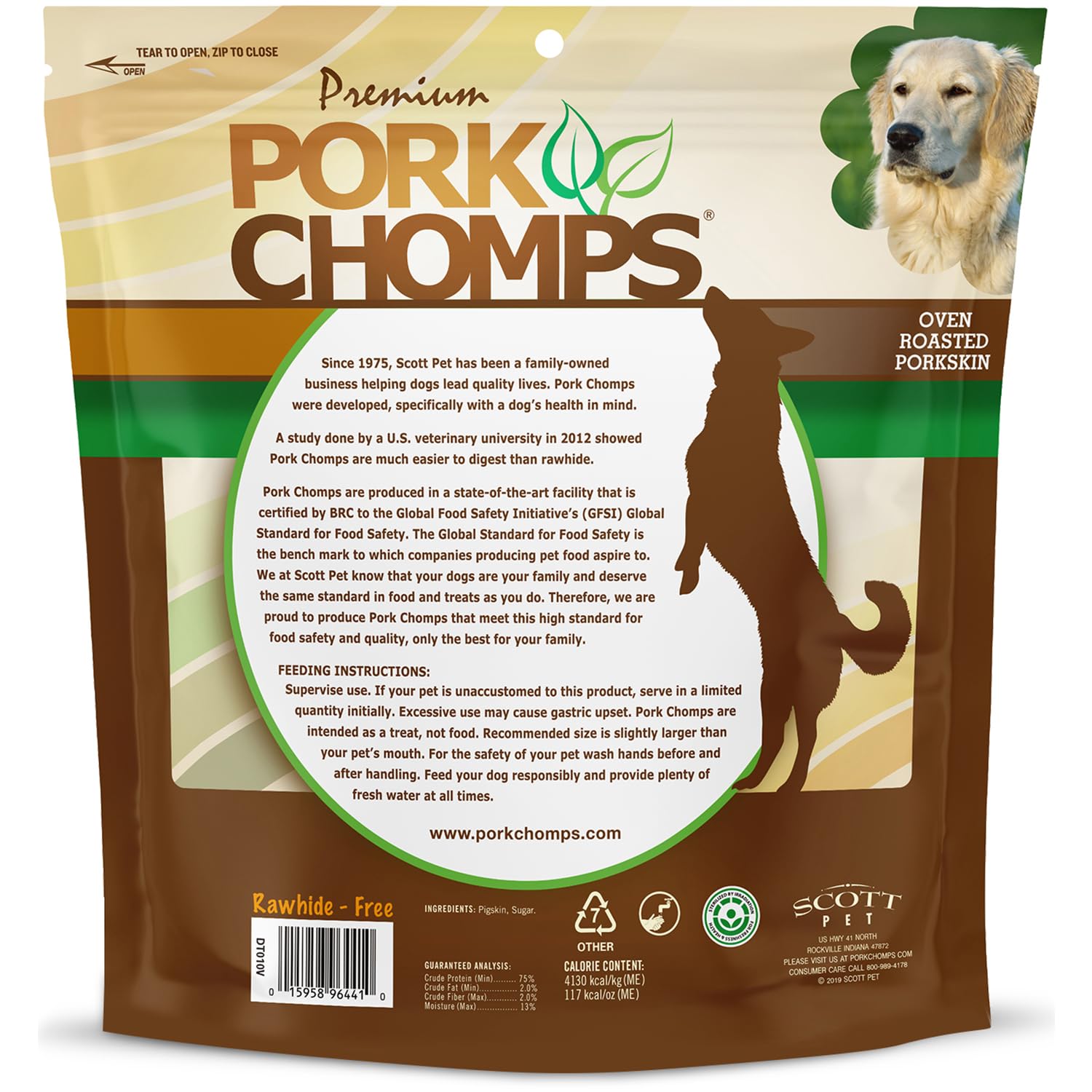 Pork Chomps Roasted Twists pork skin highlights high-protein snack.