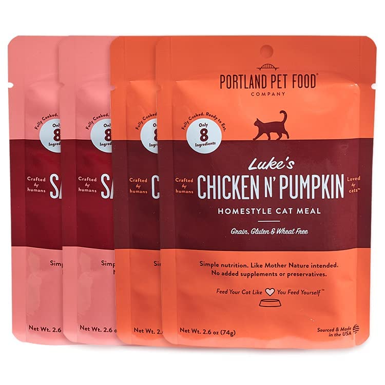 Portland Pet Food Company cat pouch chicken-1—protein-rich meal for picky eaters.