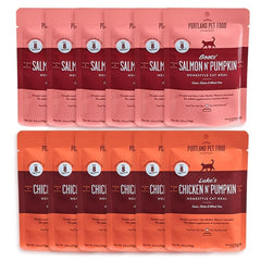 Portland Pet Food Company homestyle chicken pouch – protein-rich daily meal for cats.