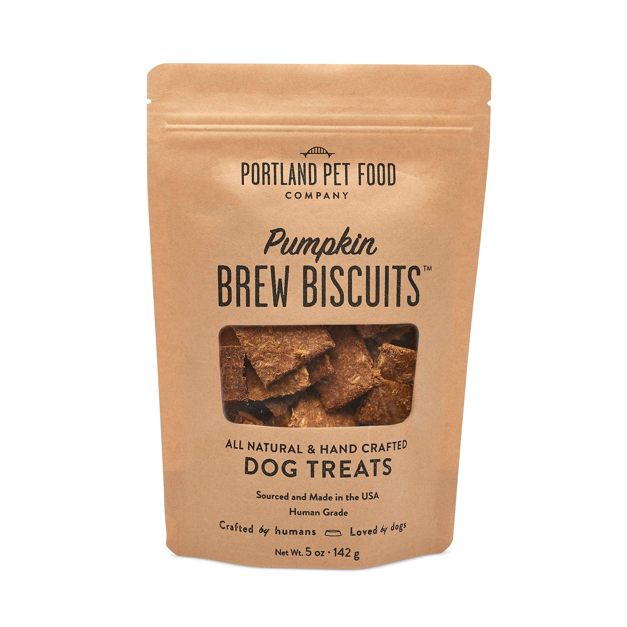 Portland Pet Food Company Pumpkin Brew Biscuit pack - all-natural dog snack.