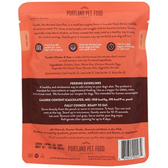 Portland Pet Food Company Tuxedo's Chicken and Yams served in bowl for meal-time satisfaction