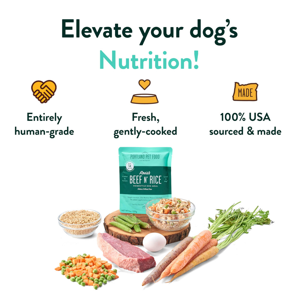 Portland Pet Food Company Tuxedo's Chicken & Yams pouch boosts palatability for picky eaters.