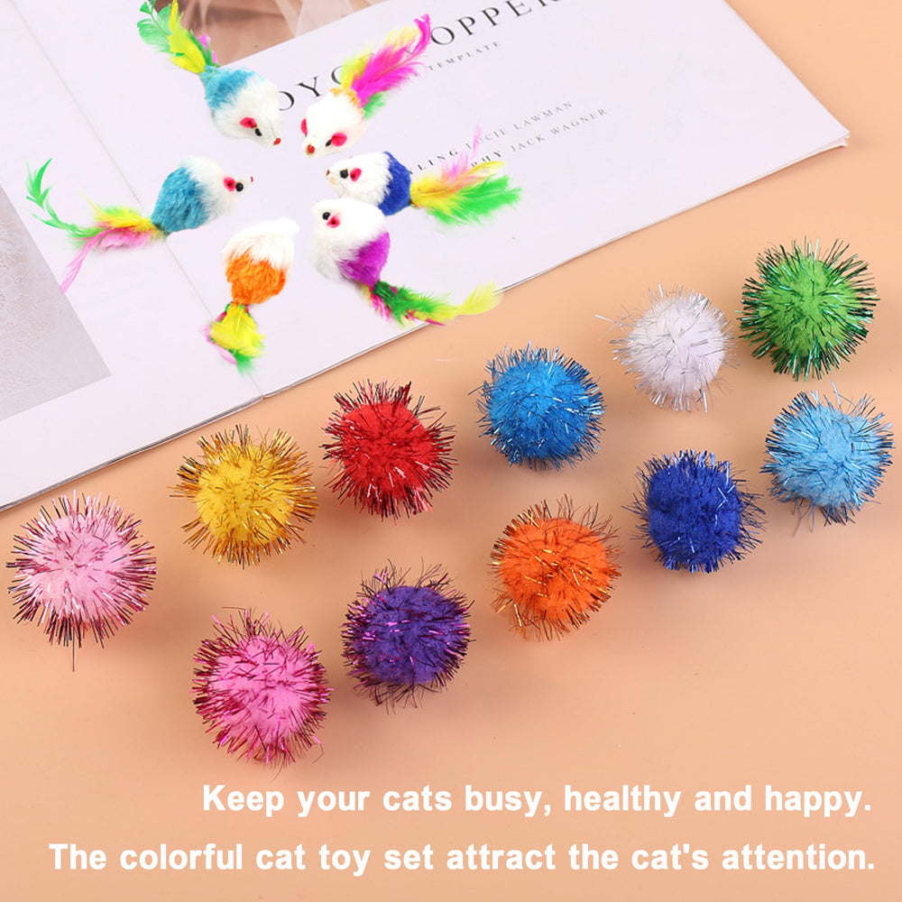POSAPET crinkle balls create audible curiosity and rolling entertainment.