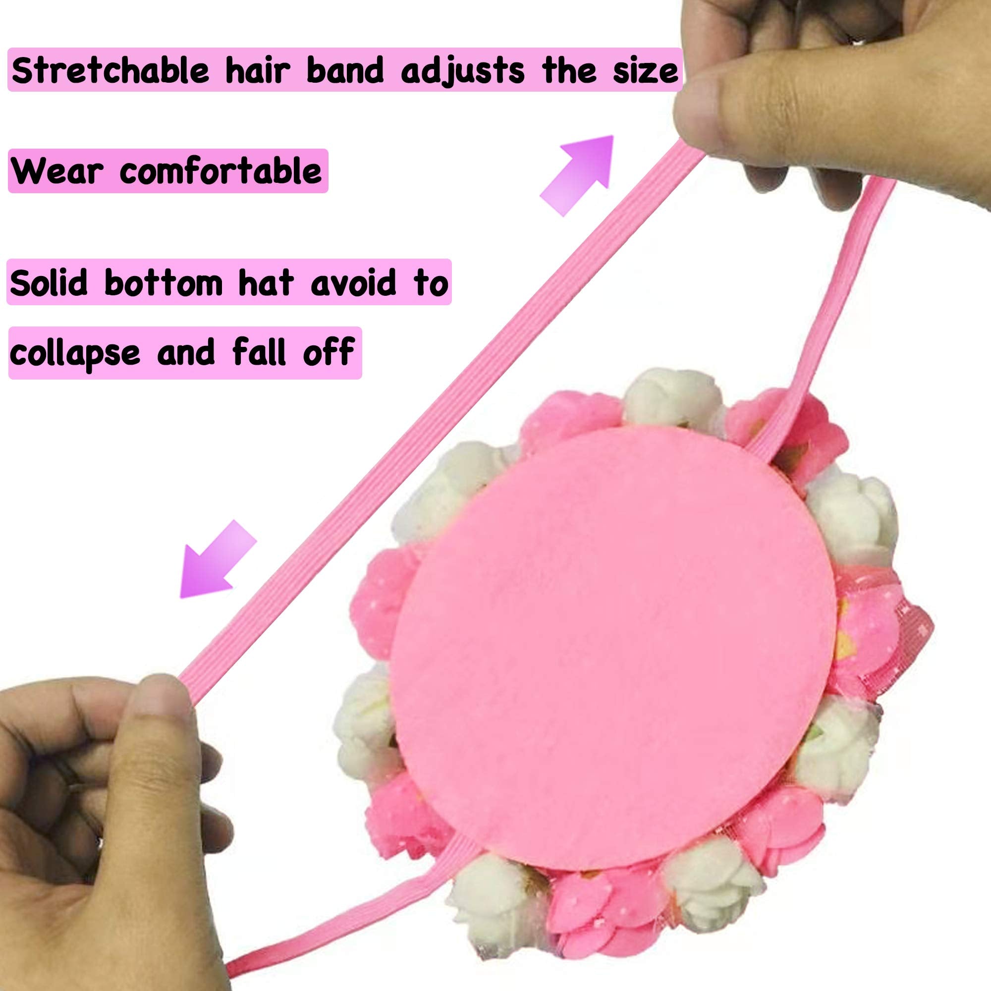 POSAPET pet party crown flowers; cute accessory for celebratory styling.