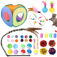 POSAPET rainbow cat tunnel offers multi-color entry for curious kittens and indoor play.