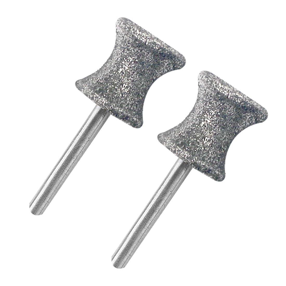 Posinda diamond rotary nail grinder bits for dogs in closeup showing smooth edges for safe trimming