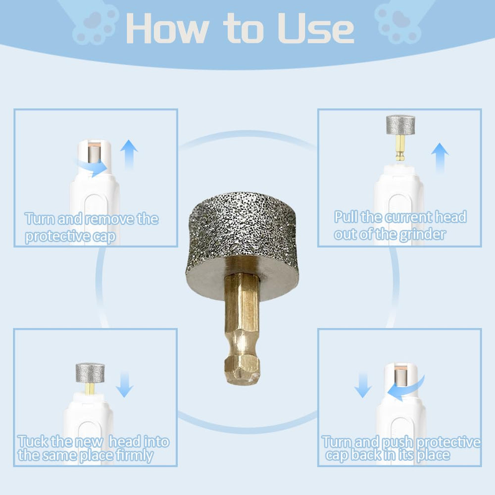 Posinda safe diamond-coated heads support comfortable trimming
