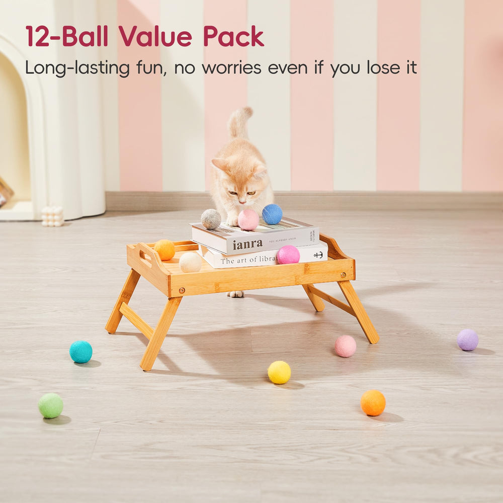Potaroma 12-pack cat toys ensures extra fun and easy replacement for busy households.