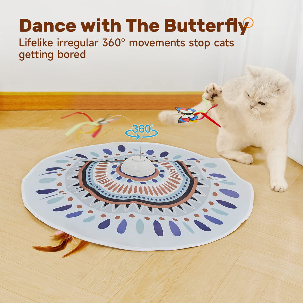 Potaroma 3in1 cat toy removable cover exposes feather for extended hunts