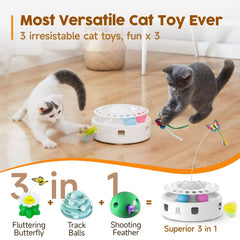 Potaroma moving feather toy engages cats with unpredictable pops and swats.