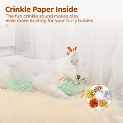 Potaroma Color Green Pillow attracts cats and encourages extended play sessions.