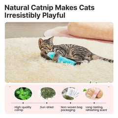 Potaroma kitten kicker pillows in bright pastel colors attract batting and chasing