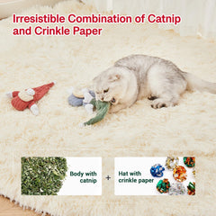 Potaroma cat toys silvervine and catnip inside offer sensory stimulation.
