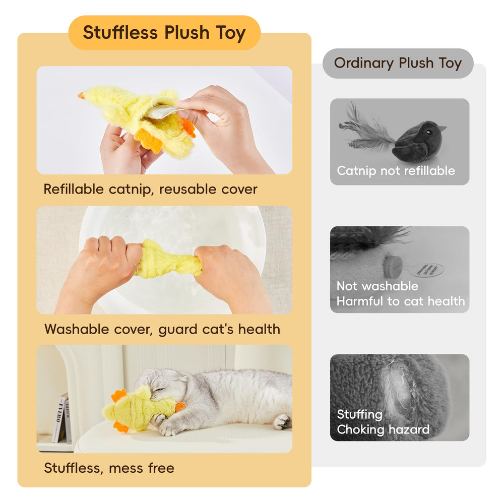 Potaroma stuffless design ensures mess-free play and easy cleaning after adventures