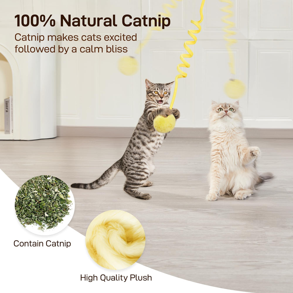 Potaroma catnip-ball closeup shows natural catnip and soft fabric for irresistible play.