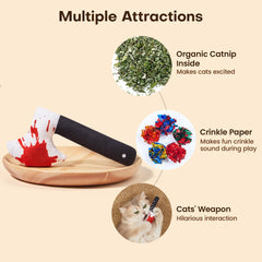 Potaroma catnip-filled crinkly toy close-up boosts play and exercise