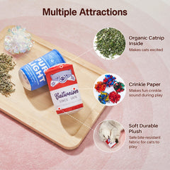 Potaroma catnip-filled toy bite-kicker delivers engaging play sessions