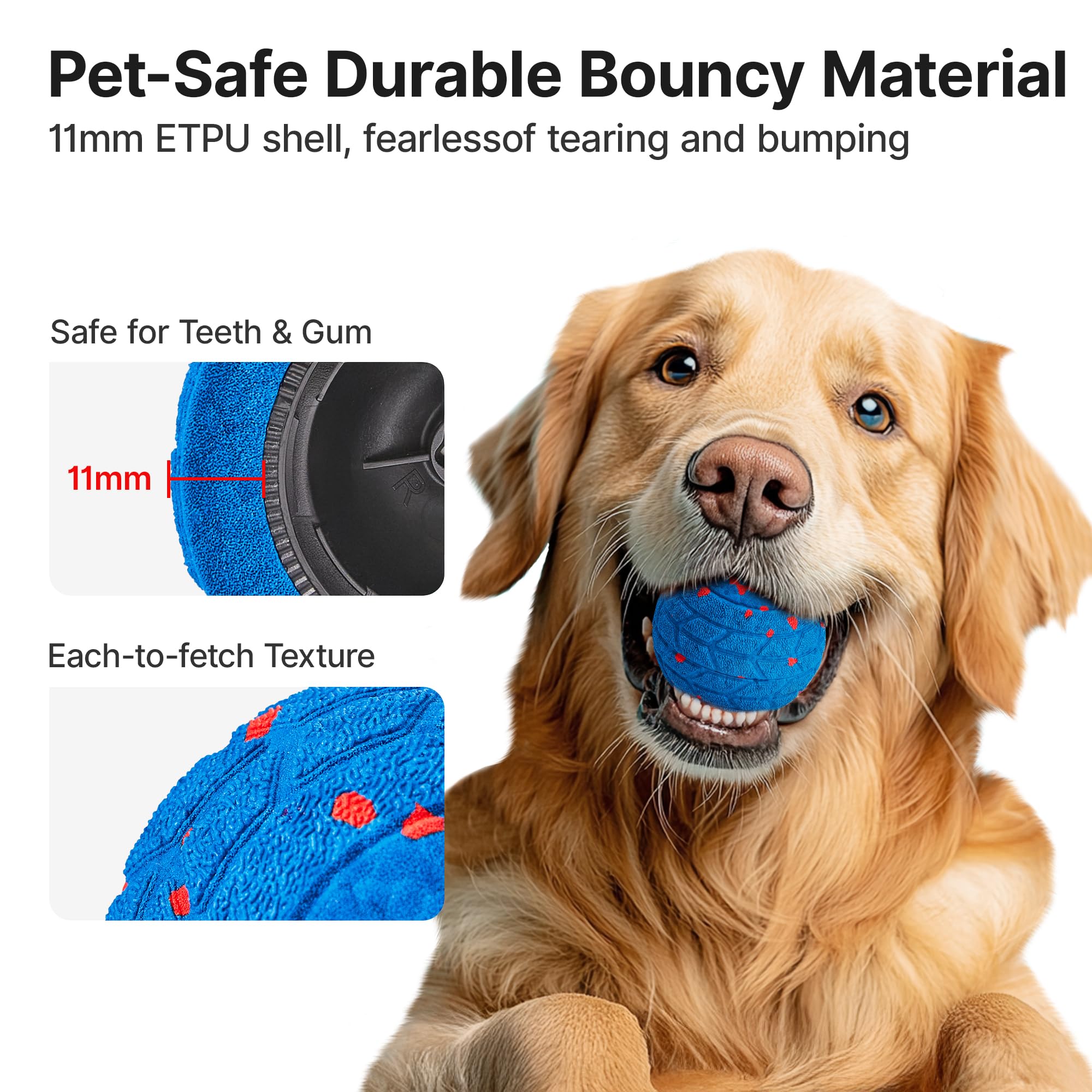 Potaroma dog ball toy E-TPU durability for medium to large dogs.