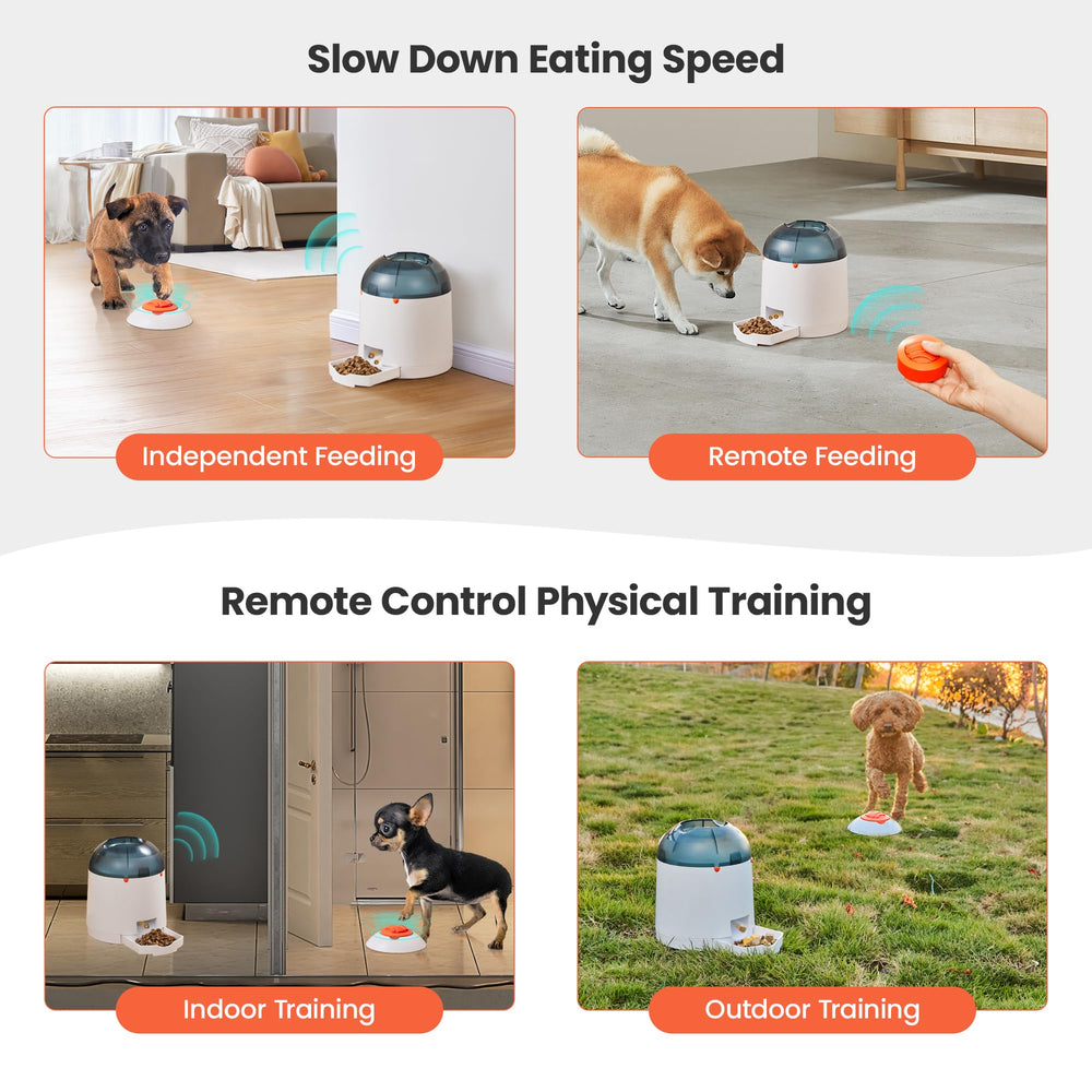 Potaroma dog puzzle feeder voice-record feature for customized training cues.