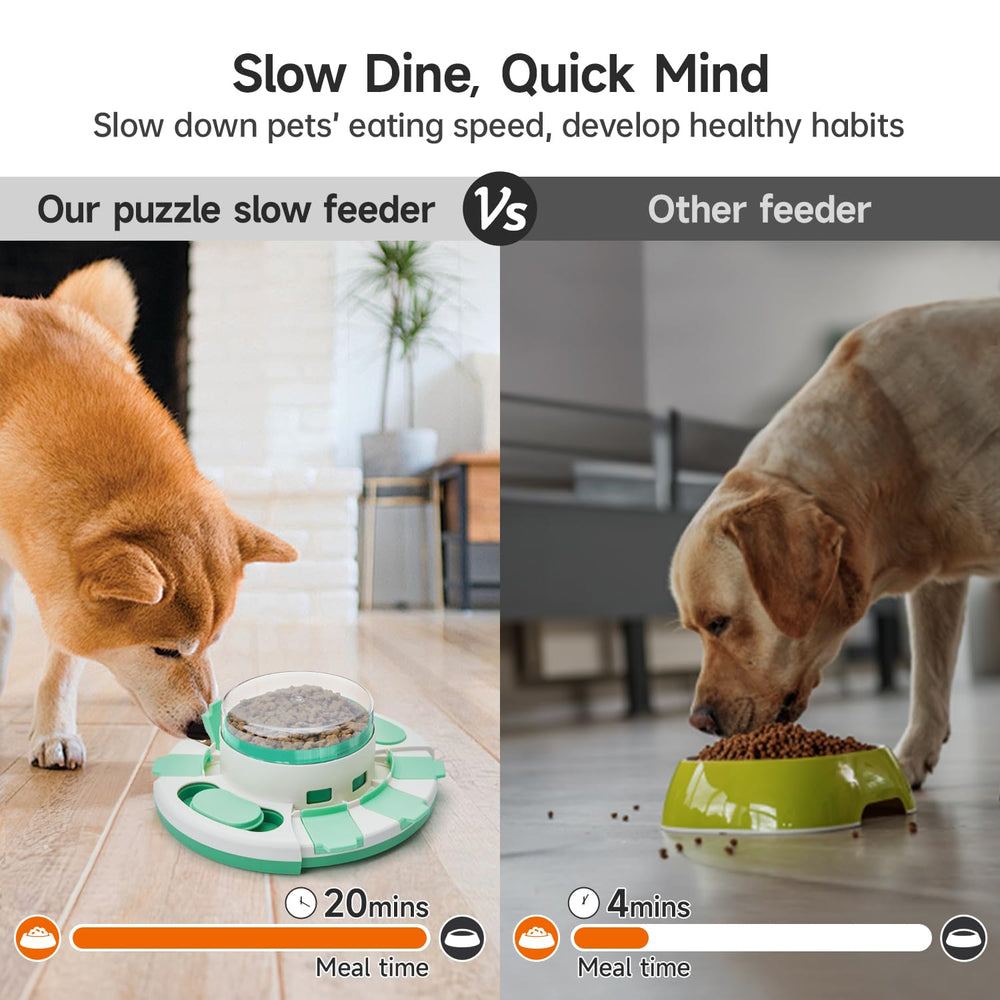 Potaroma dog puzzle toy green white design for stylish play