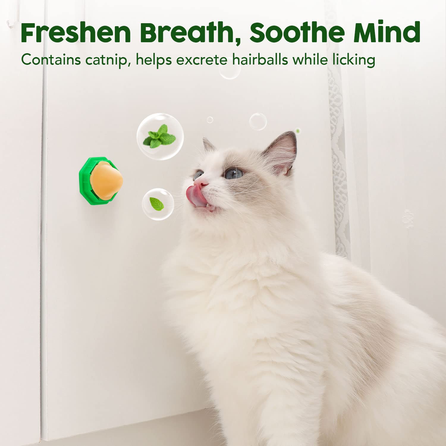 Potaroma easy-install cat ball on smooth surface demonstrates quick setup