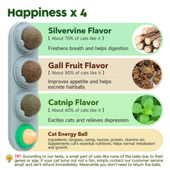 Potaroma licking-action silvervine ball captures interactive licks that stimulate activity.