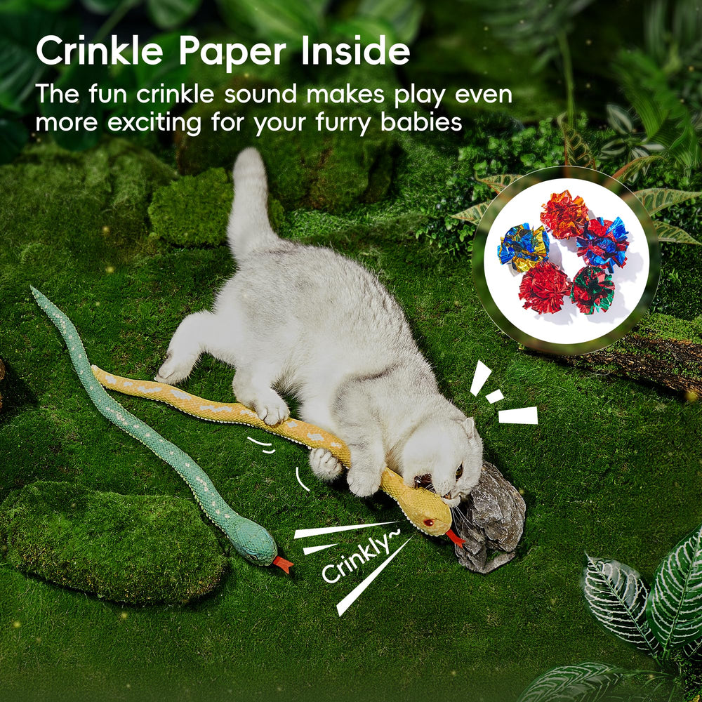 Potaroma snake toy realistic design mimics prey movement to encourage natural hunting instincts.