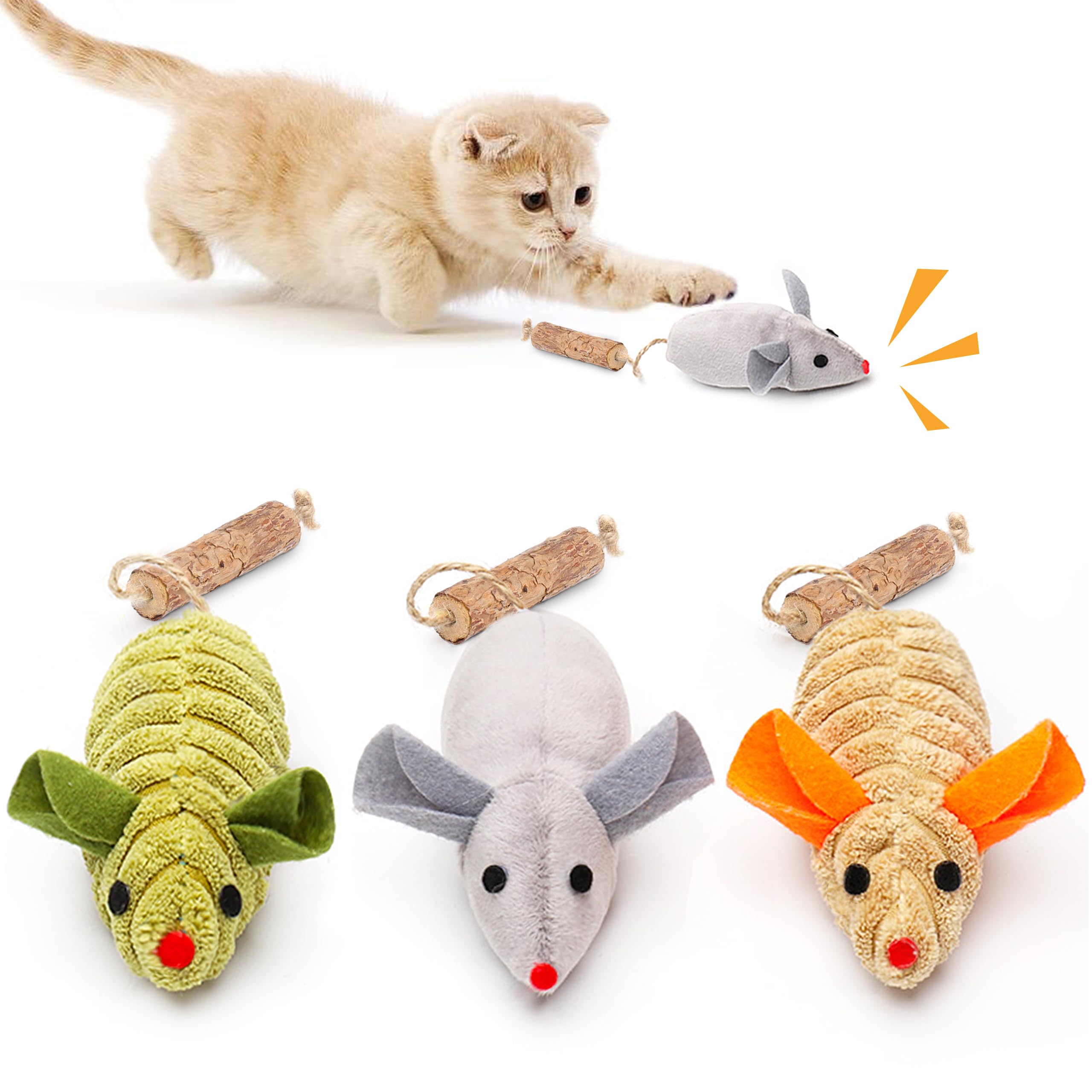 Potaroma Squeak Mice packaging close-up shows gift-ready design and play potential