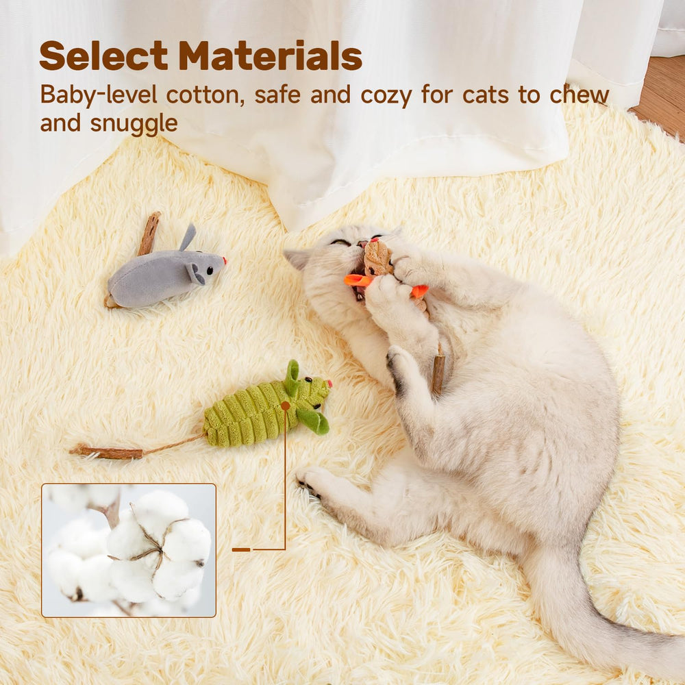Potaroma Squeak Mice in action during a kitten play session with lifelike chirps