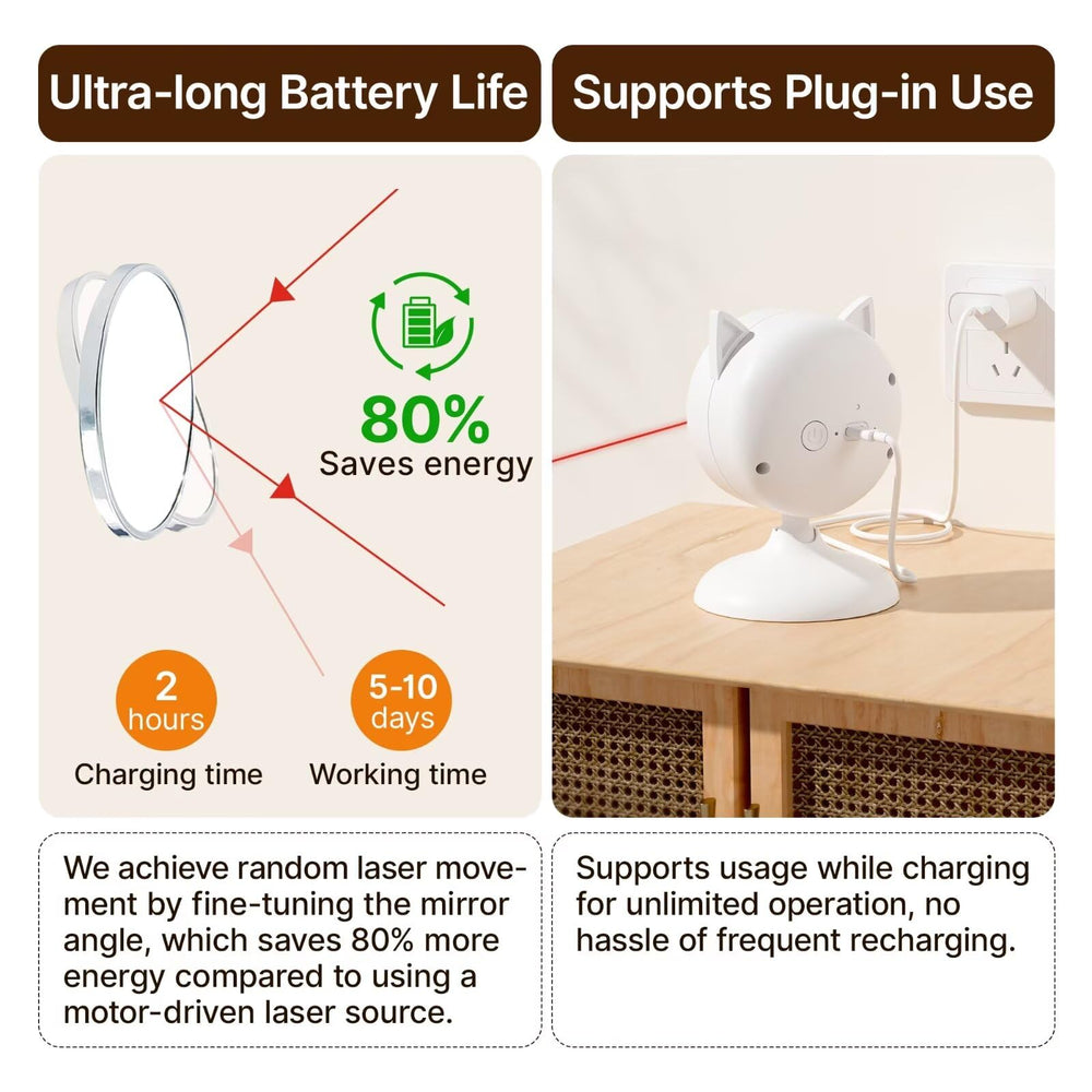Potaroma tilt-angle-laser-speed-range image illustrates adjustable settings for play sessions.