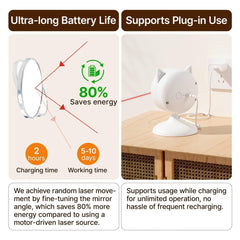 Potaroma tilt-angle-laser-speed-range image illustrates adjustable settings for play sessions.