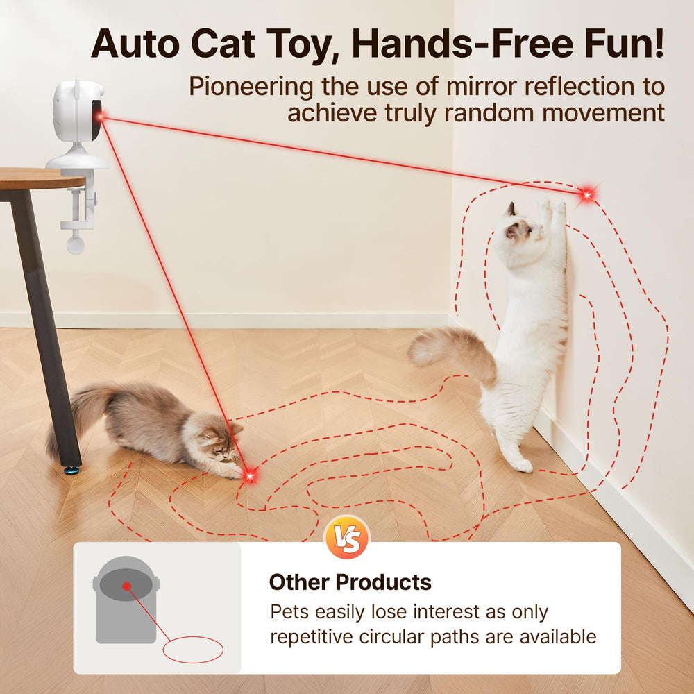 Potaroma ultra-long-battery-life ensures days of pet entertainment per charge.