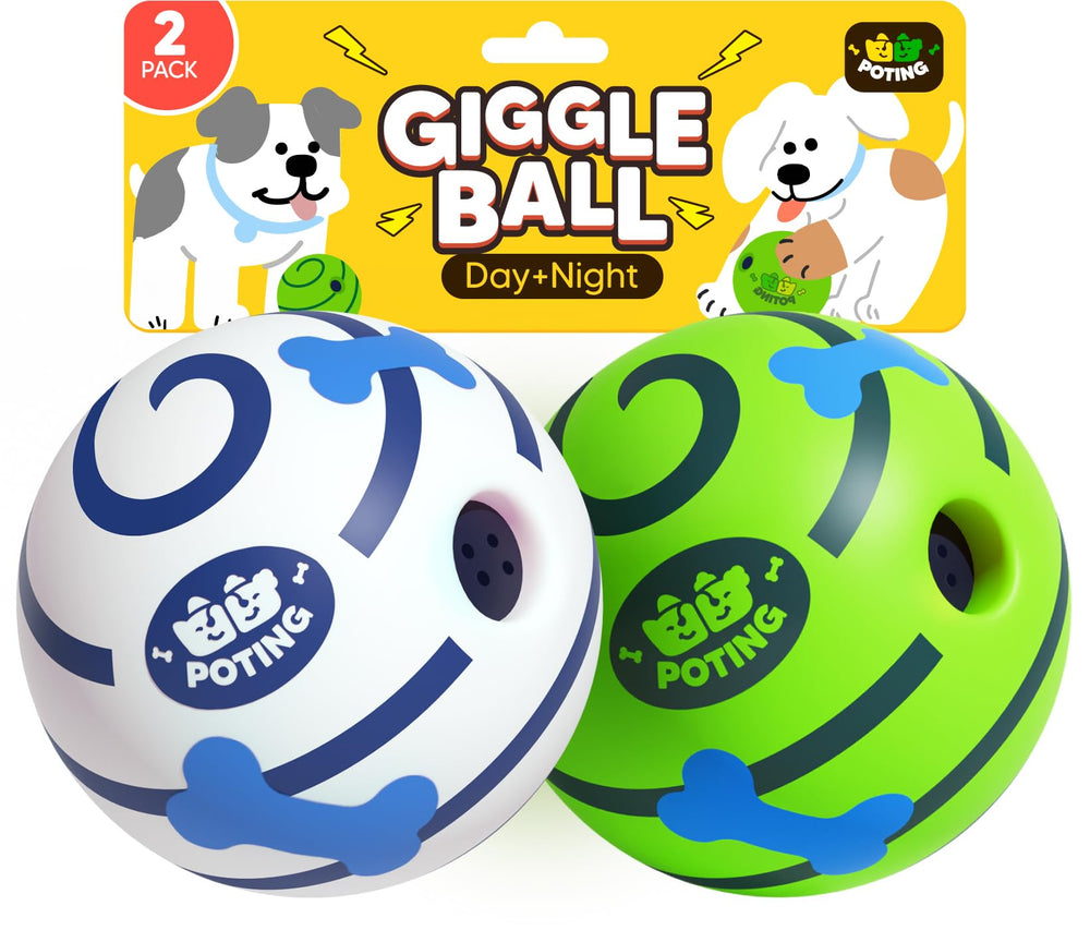 POTING Giggle Ball glows in the dark for night play and discovery