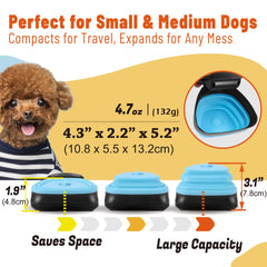 Potomo dog pooper scooper blue leash clip-friendly design for portable walks.