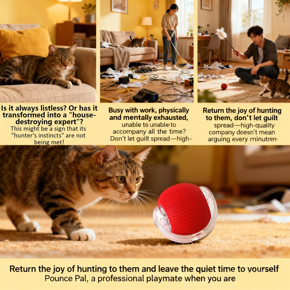 Pounce Pal cat toy light indicators show mode colors for varied play experiences