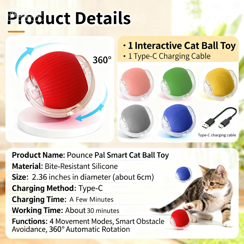 Pounce Pal cat toy tail-movement view illustrates lifelike prey-like motion